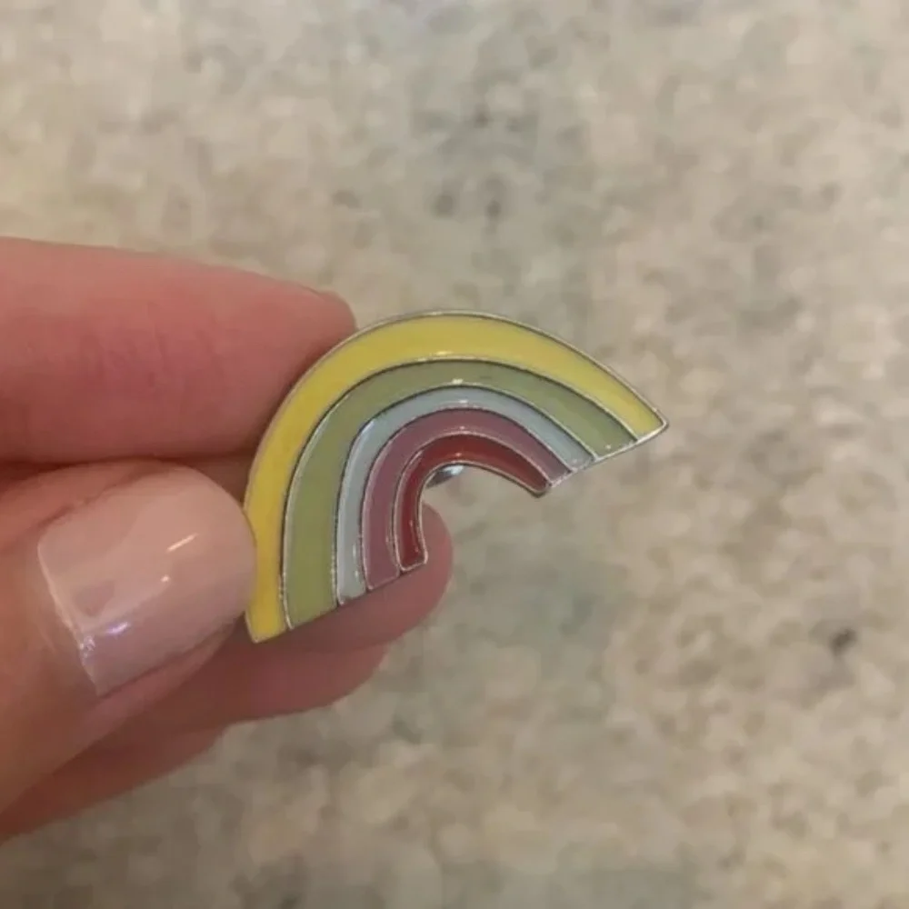 Rainbow Zara Silver Pin Brooch